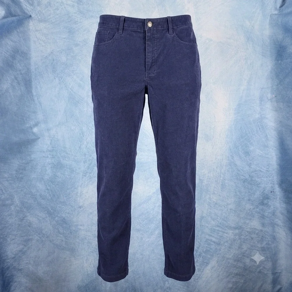 Lululemon ABC Pant Slim Corduroy Navy Blue Mens 34 LM5AQJS-04